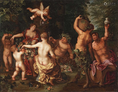 Venus, Bacchus and Ceres feasting in a wooded glade Jan Brueghel the Younger(Antwerp 1601-1678)and Hendrick van Balen (Antwerp circa 1575-1632)