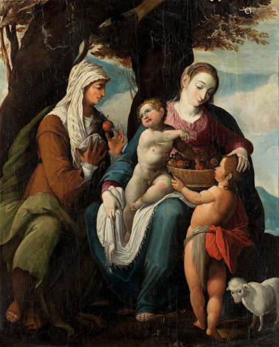 The Virgin and Child with Saint Anne and the Infant Saint John the Baptist Italian Schoolmid 16th Century