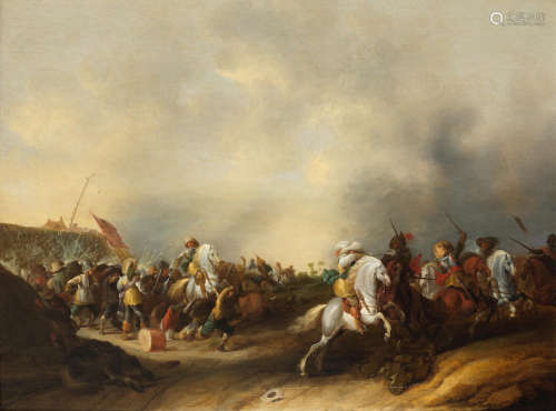 A cavalry skirmish Palamedes Palamedesz. I(London 1607-1638 Delft)