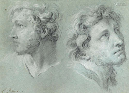 Two studies of a young man's head François Boucher(Paris 1703-1770)