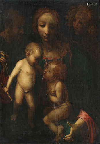 The Holy Family with the Infant Saint John the Baptist Master of the Stockholm Pietà(active Lombardy 16th Century)