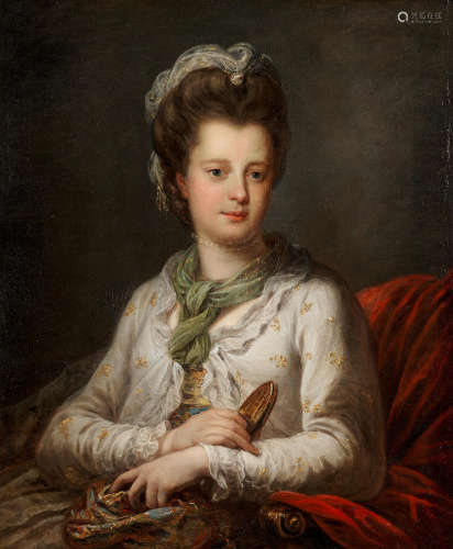 Portrait of Elizabeth Kerr, née Fortescue, Marchioness of Lothian, half-length,  Angelica Kauffmann(Coire 1740-1807 Rome)