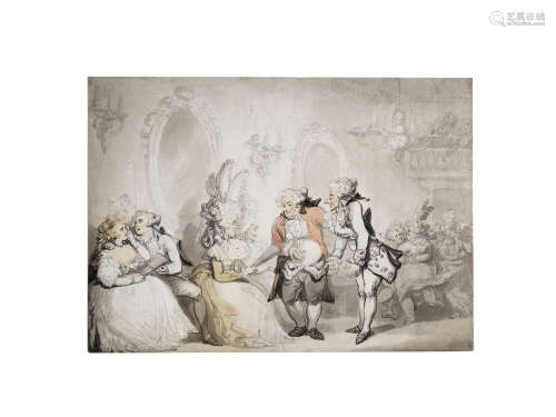 A Master of the Ceremonies introducing a partner Thomas Rowlandson(London 1756-1827)