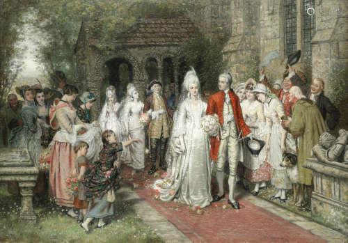 The wedding procession Henry Hetherington Emmerson(British, 1831-1895)
