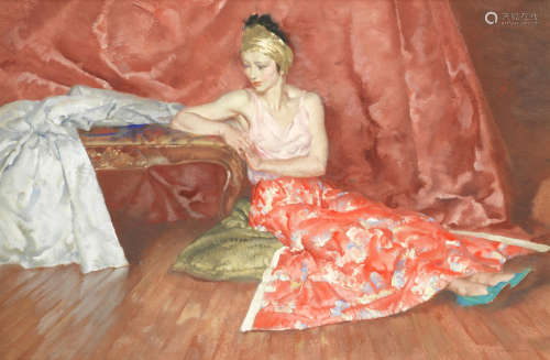 Miranda posing Sir William Russell Flint, RA, PRWS(British, 1880-1969)