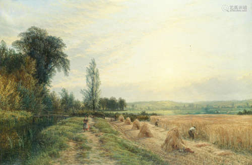 'Harvest Time'  Henry Dawson(British, 1811-1878)