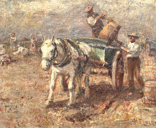 Loading the cart Harry Fidler(British, 1856-1935)