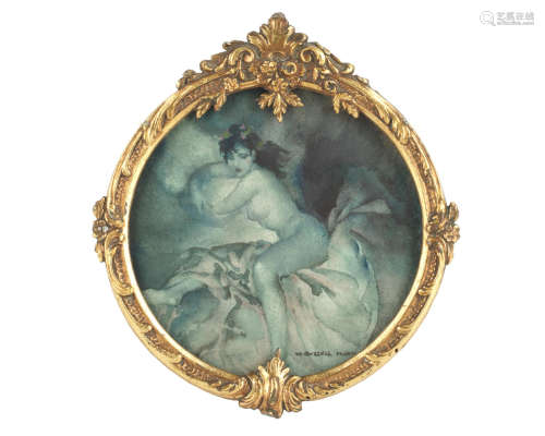 Cecilia tondo, 10cm (4in) diameter Sir William Russell Flint, RA, PRWS(British, 1880-1969)