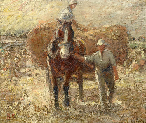 The haycart Harry Fidler(British, 1856-1935)