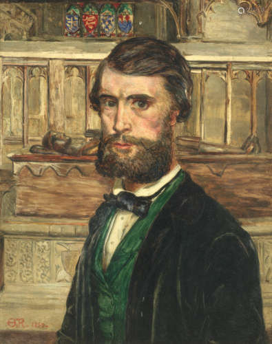 Self-portrait of the artist as a young man Edward Radford(British, 1831-1920)