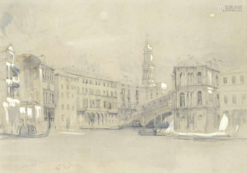 The Rialto bridge, Venice  William Callow, RWS(British, 1812-1908)