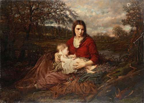 Mother and child Henry Campotosto(Belgian, 1833-1910)