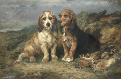 Two Petit Basset Griffon Vendeens  John Emms(British, 1843-1912)