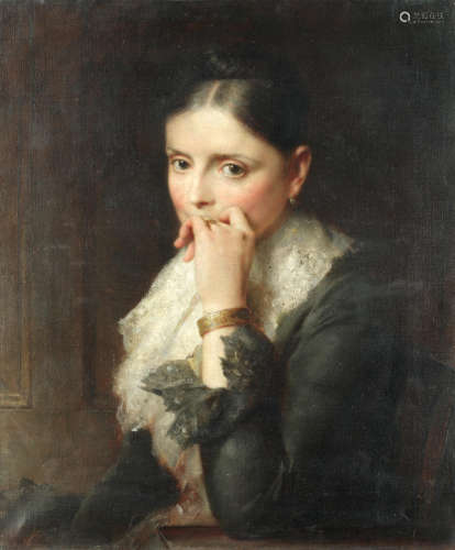 Thoughtful Attributed to Frank Holl(British, 1845-1888)