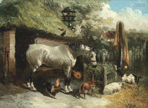 Stable yard companions John Frederick Herring, Jnr.(British, 1815-1907)