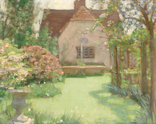 A cottage garden in summer Harold Speed(British, 1872-1957)