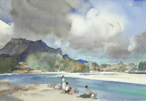 'A Brilliant Day on the Drôme' Sir William Russell Flint, RA, PRWS(British, 1880-1969)