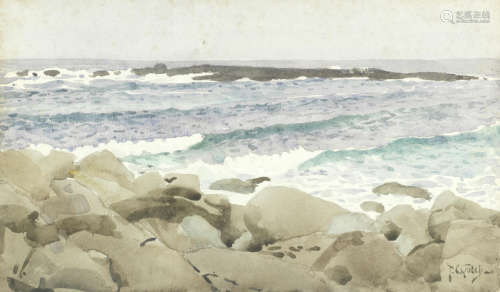 Cornish seascape Thomas Cooper Gotch(British, 1854-1931)