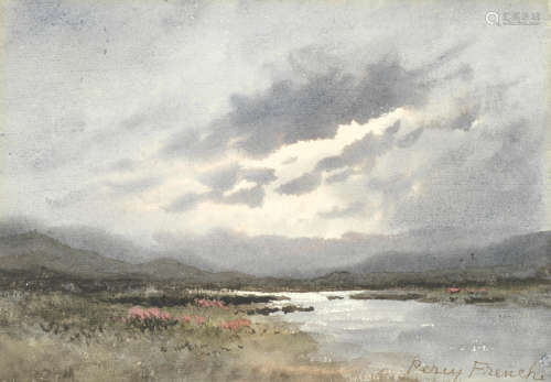 An Irish moorland landscape Percy French(Irish, 1854-1920)