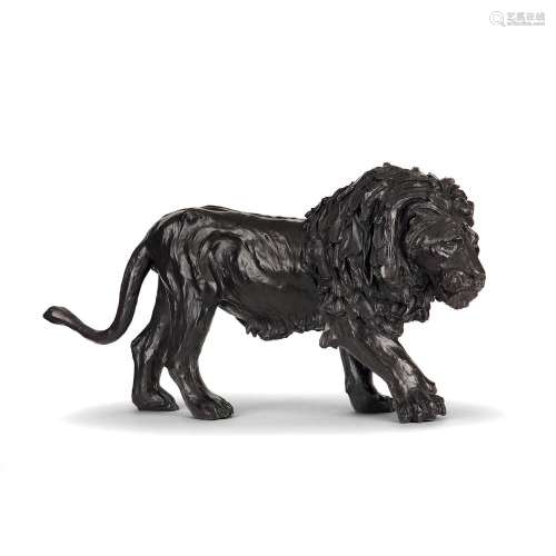José Maria David (1944-2015) Lion Bronze with brown patina; Maromer foundry's stamp; numbered EA 1/4; inscribed JM David Height : 22 1/