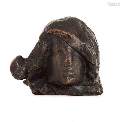Joseph Csaky (1888-1971 ) Tete de femme, vers 1933 Bronze with brown patina; AC Blanchet Foundry's studio's stamp, justified HC1; inscr