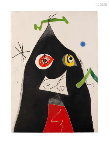 Plate 1, from Quatre colors aparien el mon Joan Miró(Spanish, 1893-1983)