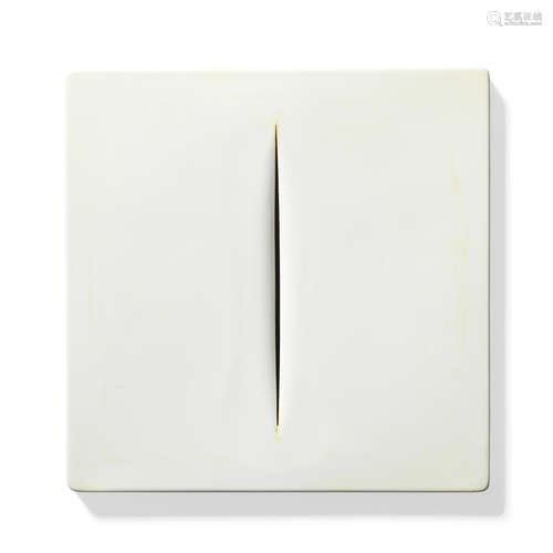 Concetto Spaziale (White) After Lucio Fontana(Italian 1899-1968)