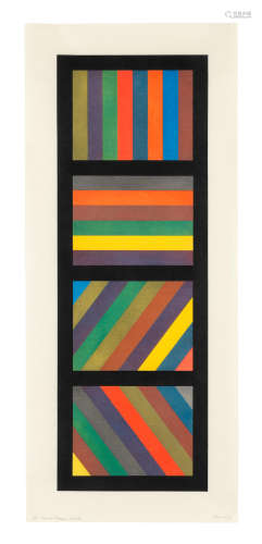 Bands of Lines in Four Directions (Vertical) Sol LeWitt(American, 1928-2007)
