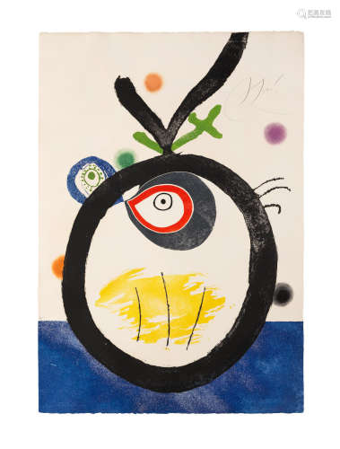 Plate 3, from Quatre colors aparien el mon Joan Miró(Spanish, 1893-1983)