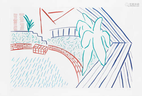 My Pool, from Eight by Eight, to celebrate the Temporary Contemporary David Hockney(British, born 1937)