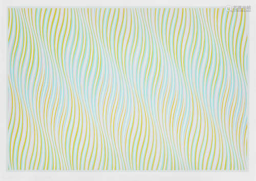 Untitled (Blue) Bridget Riley(British, born 1931)