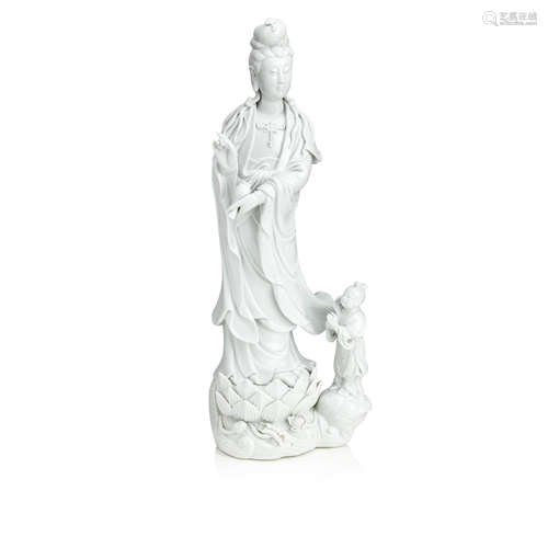 Early 20th century A blanc-de-Chine figure of Guanyin