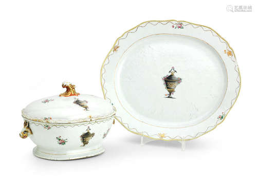 18th century A part set of export famille rose dinner ware