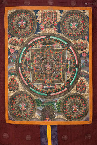 Himalayan, 20th century A mandala thankga