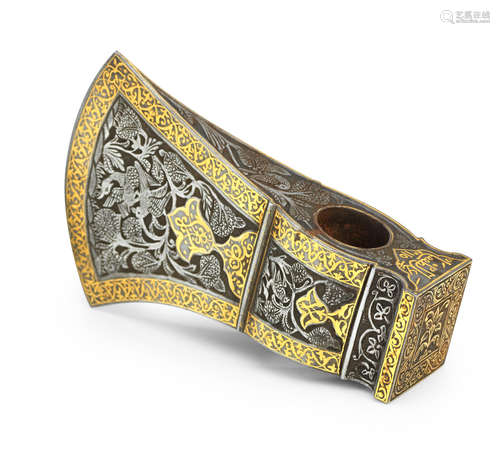 Probably India, 20th century A gold-damascened axe-head