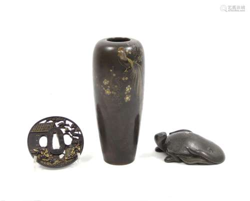 Meiji era  Three metal collectables