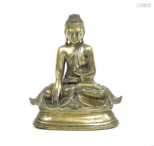 Burma, 19th century A bronze seated Shakyamuni