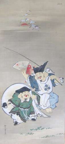 Edo period and later Three scroll paintings