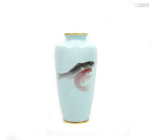 By Saito, Taisho/Showa, 20th century A cloisonné enamel vase