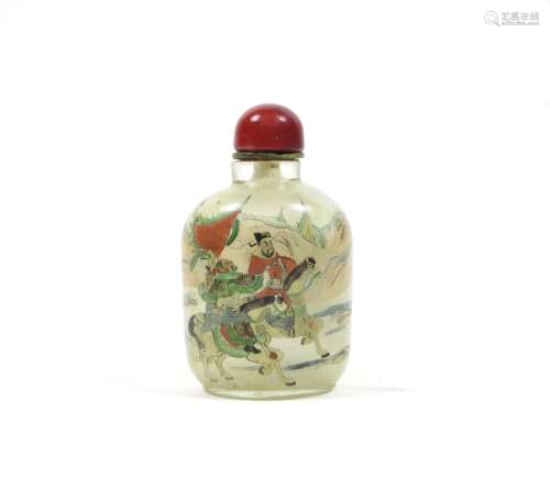 By Yan Yutian, early 20th century An inside-painted glass table snuff bottle