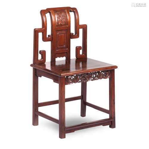 Mid-Qing Dynasty A huanghuali side chair