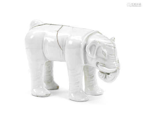 Kangxi A blanc-de-chine elephant