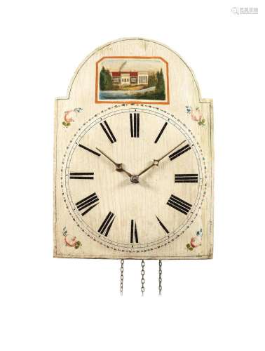 A rare 19th century German weight driven quarter chiming 'Surrerwerk' wall clock  Unsigned