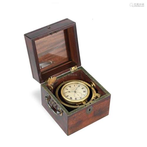 A rare early 19th century one day mahogany marine chronometer Finer & Nowland, Holborn, London, No 285