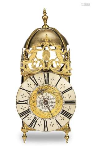 A rare French lantern clock with rack strike and trip repeat Roulle, Bayeux
