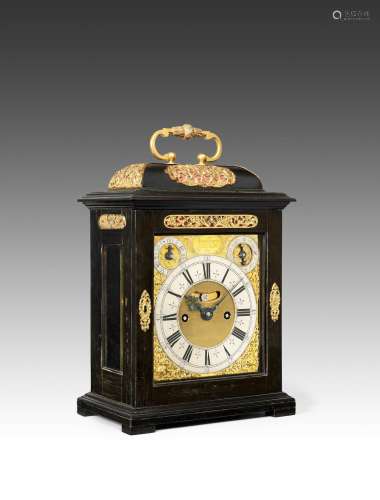 A fine late 17th century ebony veneered quarter repeating table clock Thomas Tompion, London, number 244