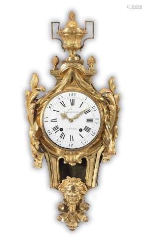 A fine and impressive mid-18th century French ormolu cartel clock Lacan, Paris