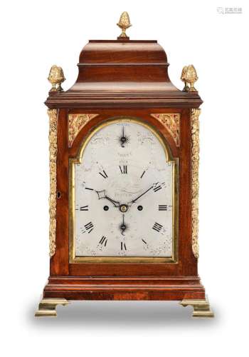A late 18th century mahogany table clock  John Pratt, Dover