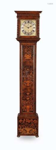 A good late 17th century walnut and marquetry panelled longcase clock of one month duration Joseph Knibb, London