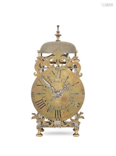A rare mid 18th century central Italian weight driven lantern clock with six-hour dial